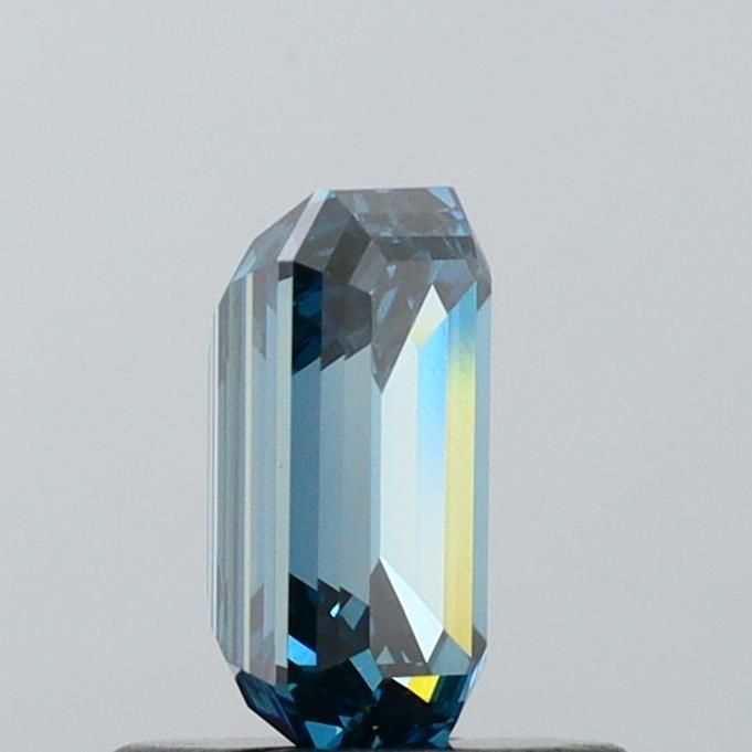 Lab-Grown Emerald Diamond - 0.68 Carats, Fancy Vivid Blue Color, VS1 Clarity - Certified by IGI - Report Number: LG593370742