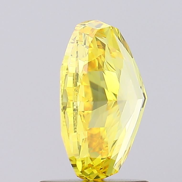Lab-Grown Oval Diamond - 1.52 Carats, Fancy Vivid Yellow Color, VVS2 Clarity - Certified by IGI - Report Number: LG602394379
