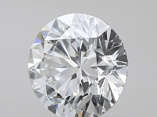 Diamant naturel rond de 0,44 ct (couleur F, pureté VVS2, taille EX, GIA)