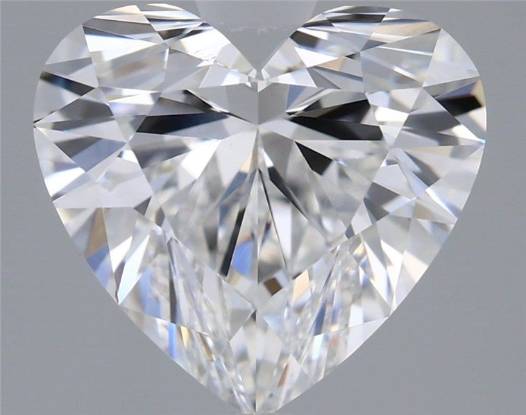 Lab-Grown Heart Diamond - 2.58 Carats, D Color, VVS2 Clarity - Certified by IGI - Report Number: LG675597584
