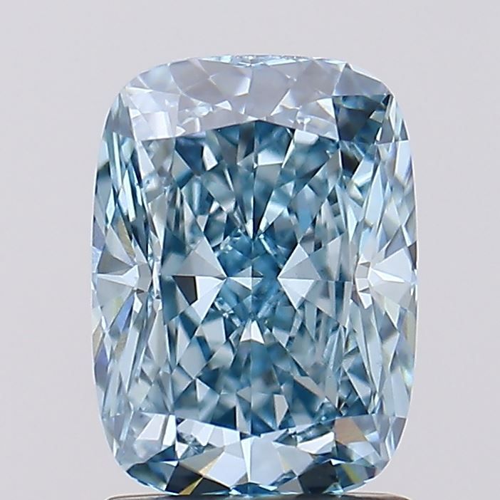 Lab-Grown Cushion Diamond - 1.66 Carats, Fancy Vivid Blue Color, VS1 Clarity - Certified by IGI - Report Number: LG566315723