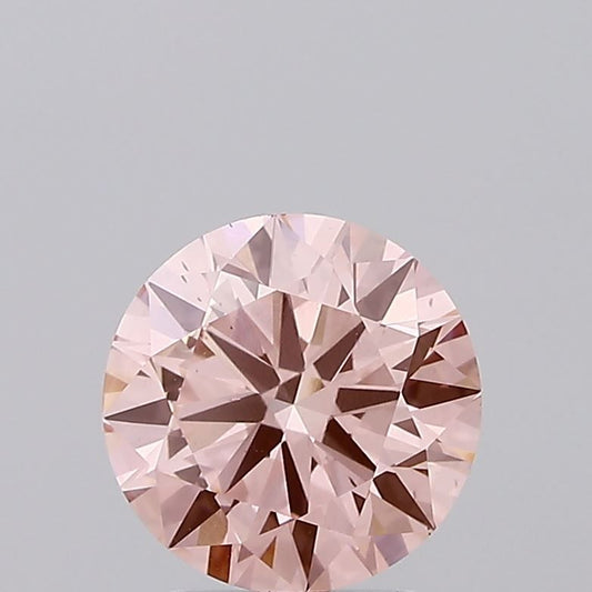 Lab-Grown Round Diamond - 2.45 Carats, Fancy Intense Pink Color, VS2 Clarity - Certified by IGI - Report Number: LG502152045