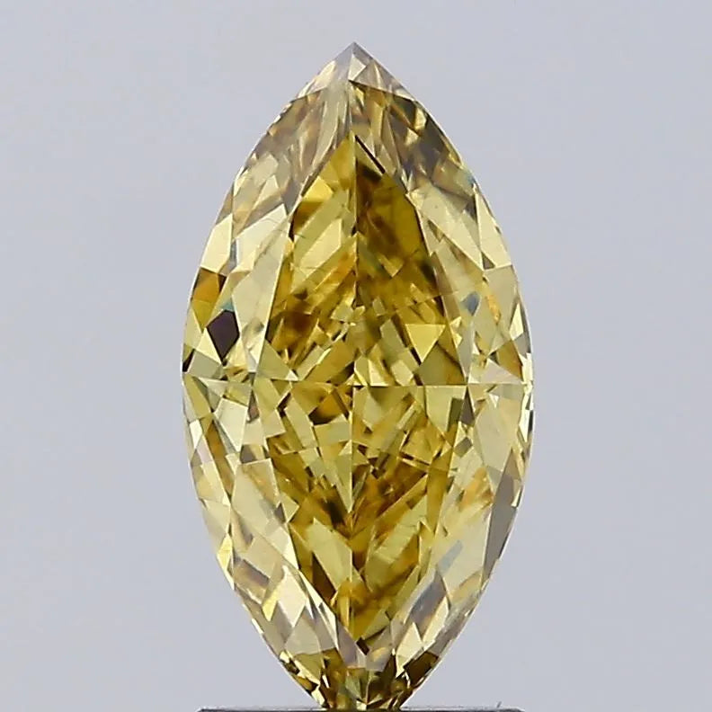1,99 ct Marquise-Diamant im Labor (Farbe: Fancy Intense Brownish Yellow, Reinheit: VS2, IGI-zertifiziert)