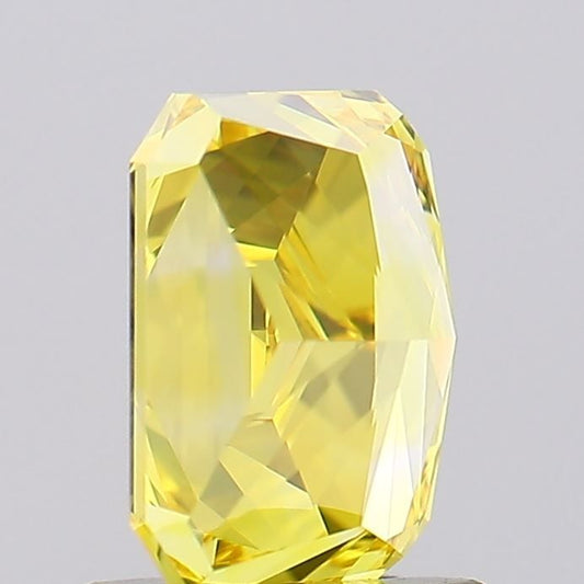 Lab-Grown Radiant Diamond - 1.02 Carats, Fancy Vivid Yellow Color, VVS1 Clarity - Certified by IGI - Report Number: LG630428744