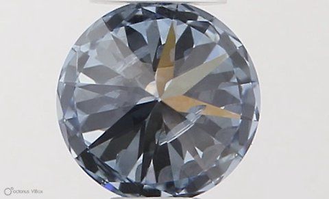 Lab-Grown Round Diamond - 0.35 Carats, Fancy Vivid Blue Color, I1 Clarity - Certified by IGI - Report Number: LG546229931
