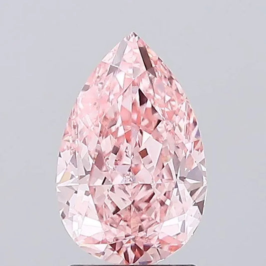 2,02 ct birnenförmiger, im Labor gezüchteter Diamant (Farbe: Fancy Vivid Pink, Reinheit: VS1, IGI-zertifiziert)