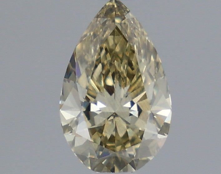 Lab-Grown Pear Diamond - 0.62 Carats, Fancy Gray Yellow Color, SI1 Clarity - Certified by IGI - Report Number: LG625451829
