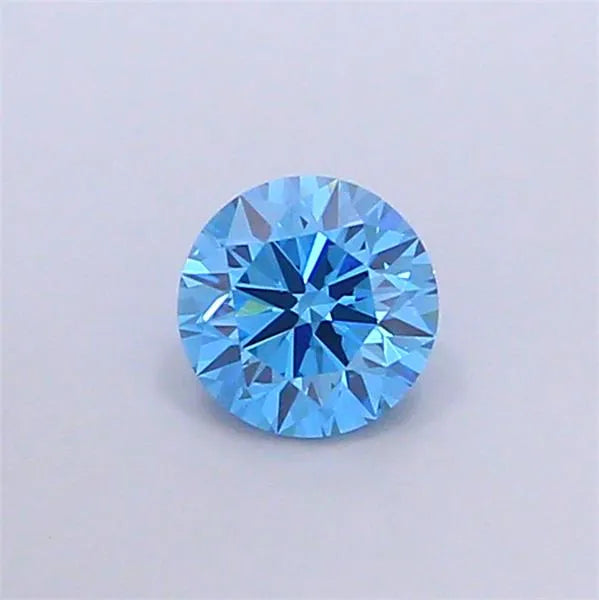 0.99ct Round Lab Grown Diamond (Colour Fancy Vivid Blue, Clarity VS1, Cut EX, IGI Certified)