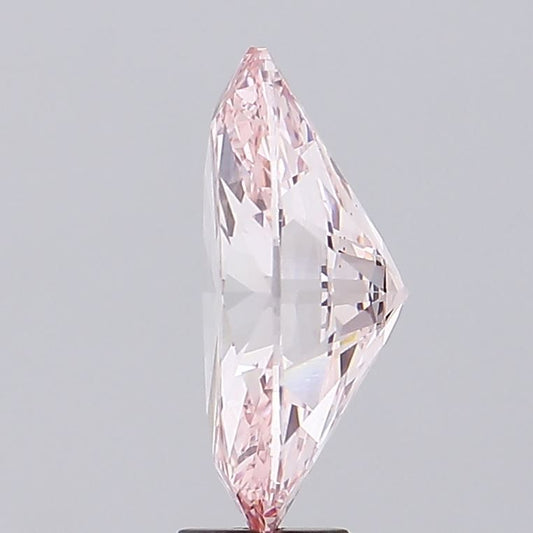 Lab-Grown Oval Diamond - 8.02 Carats, Fancy Vivid Pink Color, VS1 Clarity - Certified by IGI - Report Number: LG593370536