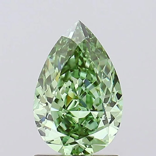 1.55ct Pear Lab Grown Diamond (Colour Fancy Vivid Green, Clarity VVS1, IGI Certified)