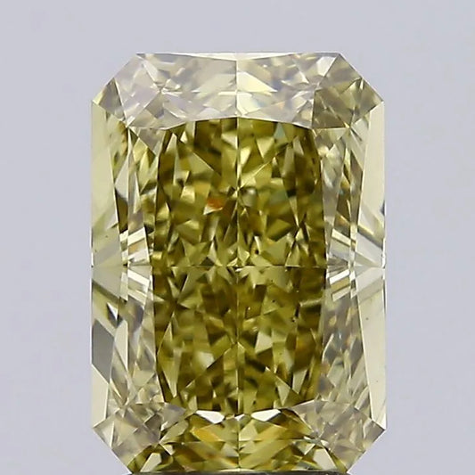 Diamant de laboratoire radiant de 3,06 ct (couleur jaune gris intense fantaisie, pureté VS1, taille GD, certifié IGI)