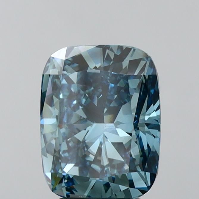Lab-Grown Cushion Diamond - 3.51 Carats, Fancy Vivid Blue Color, VS1 Clarity - Certified by IGI - Report Number: LG600343475