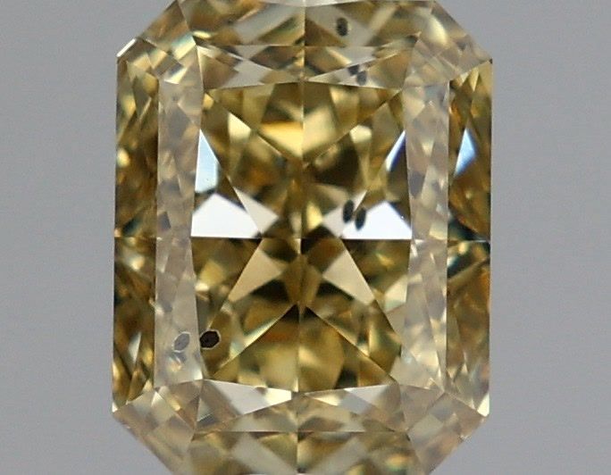 Lab-Grown Radiant Diamond - 1.03 Carats, Fancy Intense Gray Yellow Color, SI1 Clarity - Certified by IGI - Report Number: LG636496618