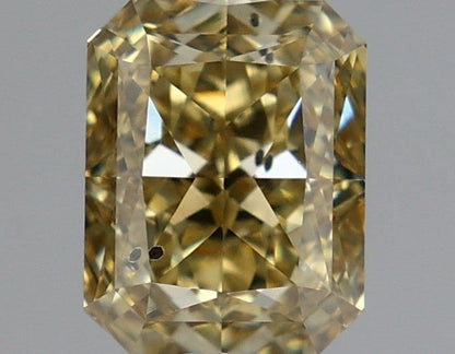 Lab-Grown Radiant Diamond - 1.03 Carats, Fancy Intense Gray Yellow Color, SI1 Clarity - Certified by IGI - Report Number: LG636496618