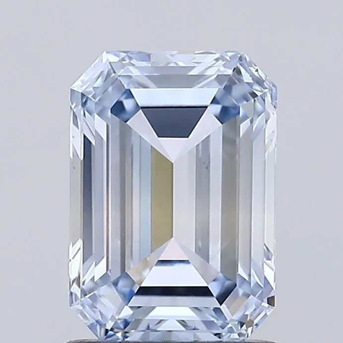 1.23ct Emerald Lab Grown Diamond (Colour Fancy Blue, Clarity VS2, IGI Certified)