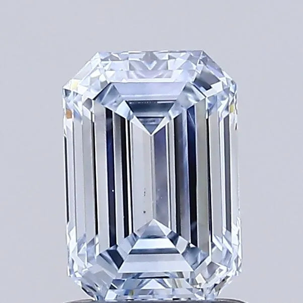 1.00ct Emerald Lab Grown Diamond (Colour Fancy Blue, Clarity VS1, IGI Certified)