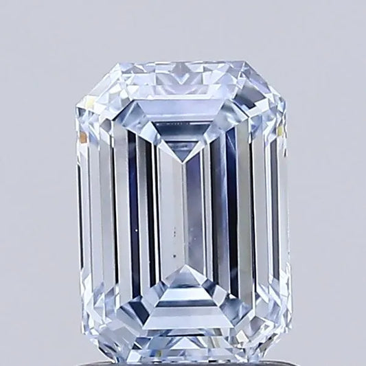 1.00ct Emerald Lab Grown Diamond (Colour Fancy Blue, Clarity VS1, IGI Certified)