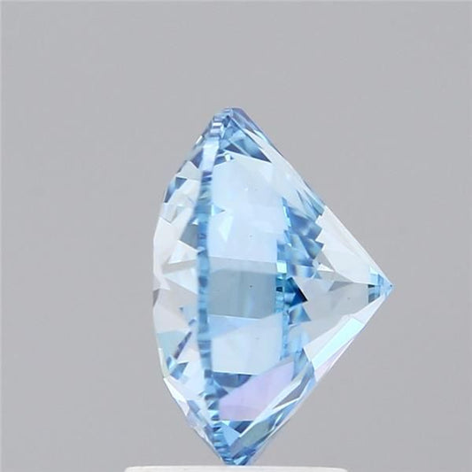 Lab-Grown Round Diamond - 3.5 Carats, Fancy Vivid Blue Color, VVS2 Clarity - Certified by IGI - Report Number: LG610336283