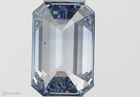 Lab-Grown Emerald Diamond - 0.3 Carats, Fancy Intense Blue Color, SI1 Clarity - Certified by IGI - Report Number: LG581330962