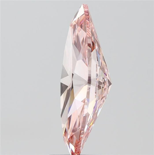 Lab-Grown Marquise Diamond - 4.01 Carats, Fancy Intense Pink Color, VS1 Clarity - Certified by IGI - Report Number: LG563235713