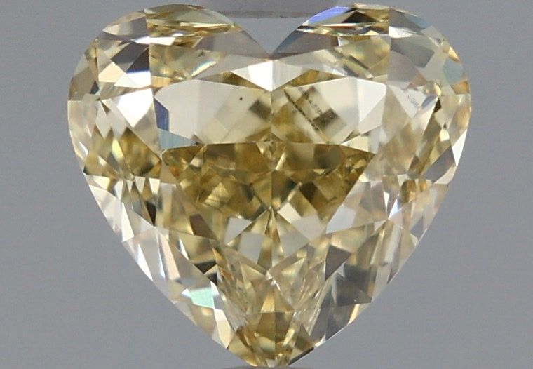 Lab-Grown Heart Diamond - 1.35 Carats, Fancy Intense Yellow Color, VS1 Clarity - Certified by IGI - Report Number: LG665431823