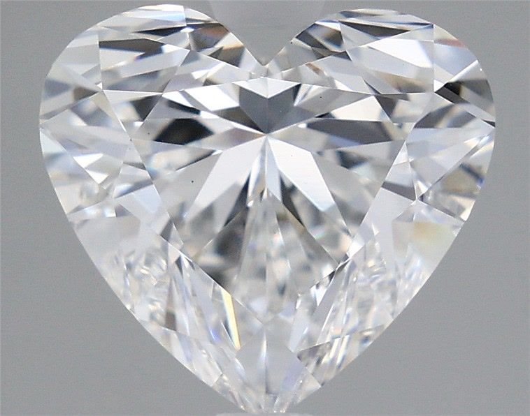 Lab-Grown Heart Diamond - 2.5 Carats, D Color, VVS2 Clarity - Certified by IGI - Report Number: LG666431166