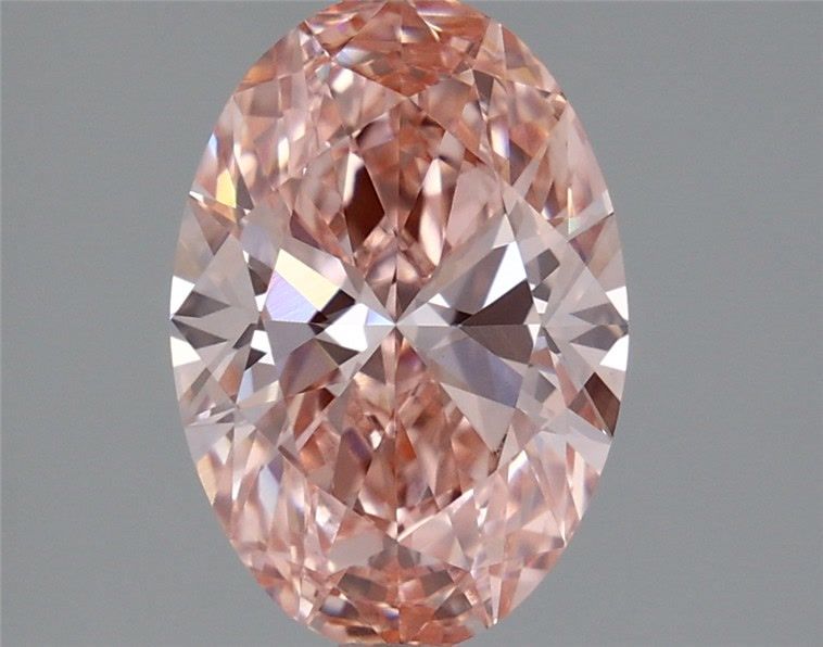 Lab-Grown Oval Diamond - 2.1 Carats, Fancy Vivid Pink Color, VVS2 Clarity - Certified by IGI - Report Number: LG681591385