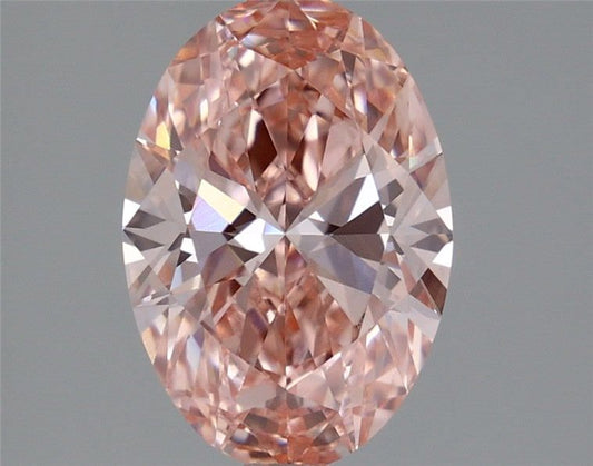 Lab-Grown Oval Diamond - 2.1 Carats, Fancy Vivid Pink Color, VVS2 Clarity - Certified by IGI - Report Number: LG681591385