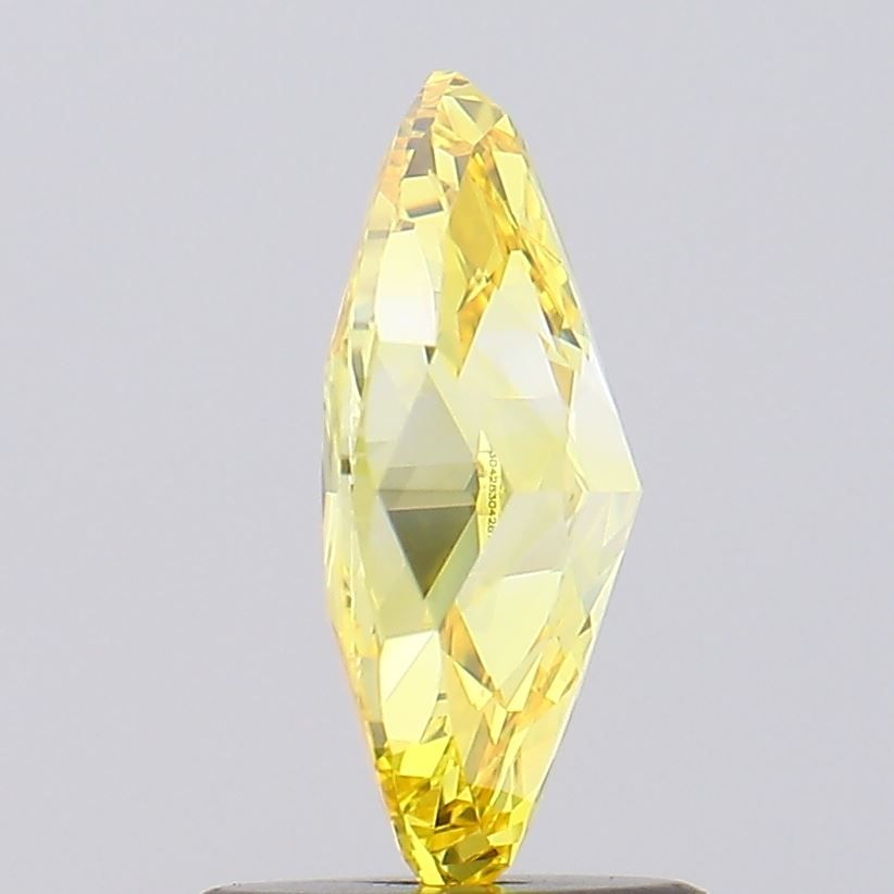 Lab-Grown Marquise Diamond - 1.14 Carats, Fancy Vivid Yellow Color, VVS2 Clarity - Certified by IGI - Report Number: LG630428749