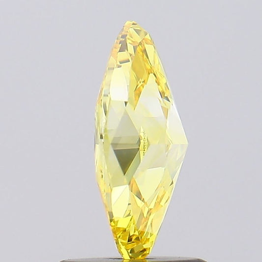 Lab-Grown Marquise Diamond - 1.14 Carats, Fancy Vivid Yellow Color, VVS2 Clarity - Certified by IGI - Report Number: LG630428749