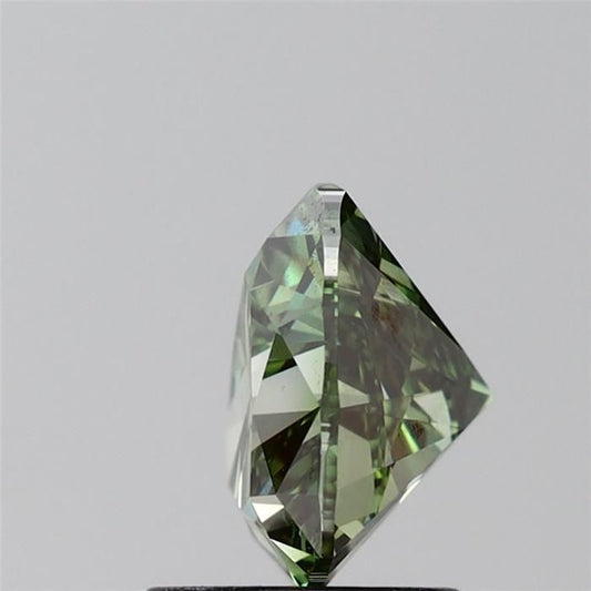 Lab-Grown Heart Diamond - 1.67 Carats, Fancy Vivid Green Color, VS2 Clarity - Certified by IGI - Report Number: LG588342187