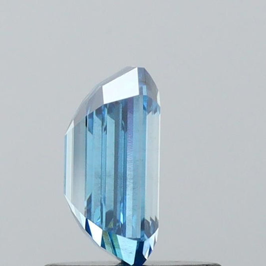 Lab-Grown Emerald Diamond - 0.76 Carats, Fancy Vivid Blue Color, SI1 Clarity - Certified by IGI - Report Number: LG593365744