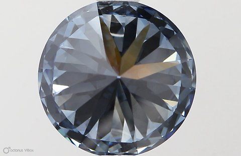 Lab-Grown Round Diamond - 2.03 Carats, Fancy Vivid Blue Color, VVS2 Clarity - Certified by IGI - Report Number: LG581331330
