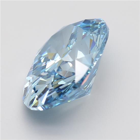 Lab-Grown Oval Diamond - 3.59 Carats, Fancy Vivid Blue Color, VVS2 Clarity - Certified by IGI - Report Number: LG578341074