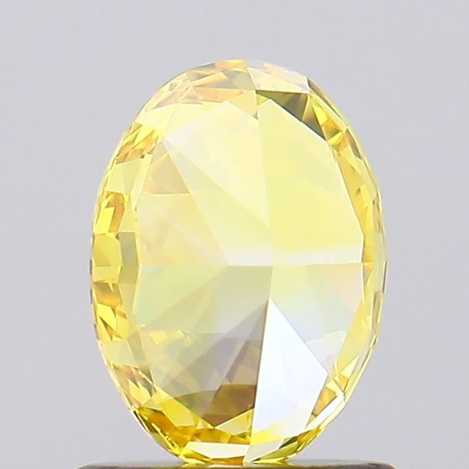 Lab-Grown Oval Diamond - 1.04 Carats, Fancy Vivid Yellow Color, VVS1 Clarity - Certified by IGI - Report Number: LG630428741