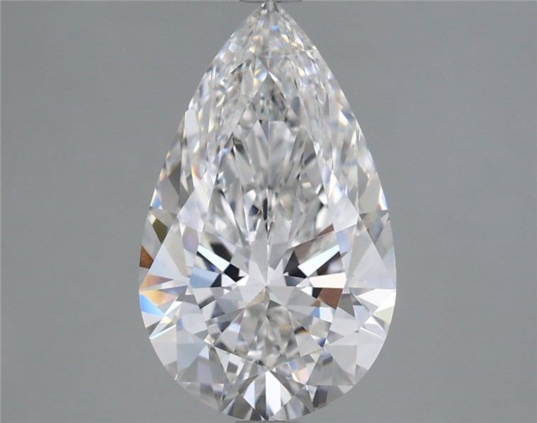 Lab-Grown Pear Diamond - 3.09 Carats, E Color, VVS2 Clarity - Certified by IGI - Report Number: LG671408366