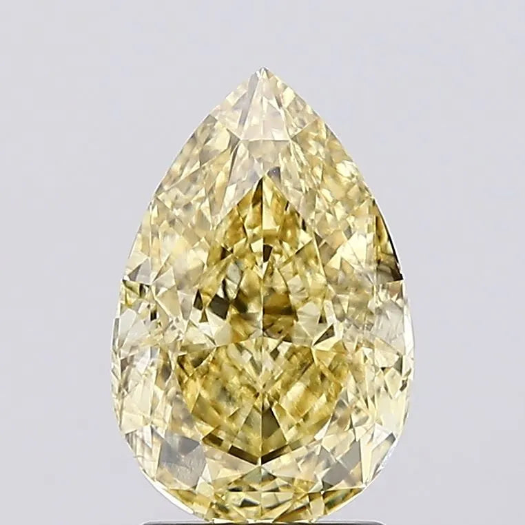 2.08ct Pear Lab Grown Diamond (Colour Fancy Intense Yellow, Clarity SI1, IGI Certified)