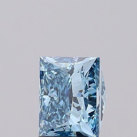 Lab-Grown Princess Diamond - 2.71 Carats, Fancy Vivid Greenish Blue Color, VS1 Clarity - Certified by IGI - Report Number: LG502151904