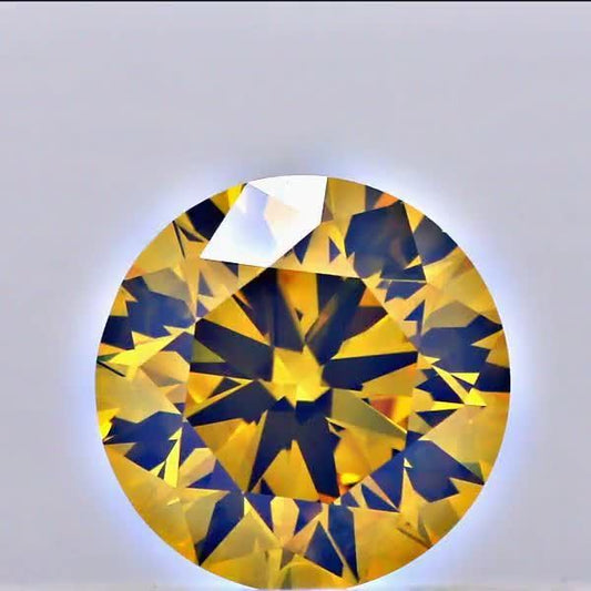 Lab-Grown Round Diamond - 2.01 Carats, Fancy Vivid Yellow Color, VVS2 Clarity - Certified by IGI - Report Number: LG560224585