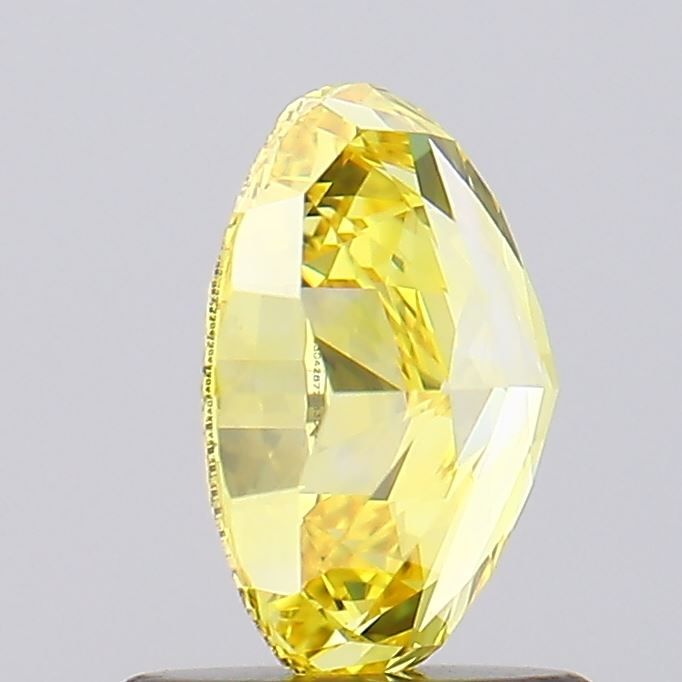Lab-Grown Oval Diamond - 1.04 Carats, Fancy Vivid Yellow Color, VVS2 Clarity - Certified by IGI - Report Number: LG630428772