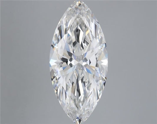 Lab-Grown Marquise Diamond - 4.04 Carats, F Color, VVS2 Clarity - Certified by IGI - Report Number: LG707522091