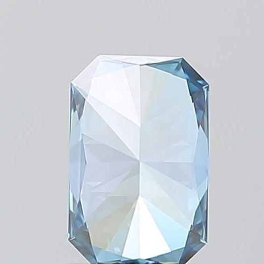 Lab-Grown Radiant Diamond - 1.02 Carats, Fancy Vivid Blue Color, VVS2 Clarity - Certified by IGI - Report Number: LG588342192