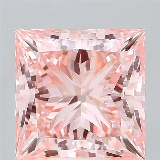 Diamant Princesse de 8,03 ct (couleur rose vif fantaisie, pureté VS2, certifié IGI)
