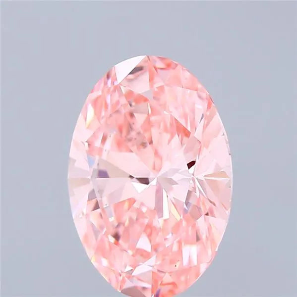 Diamant ovale de 2,65 ct (couleur rose vif fantaisie, pureté VS1, certifié IGI)