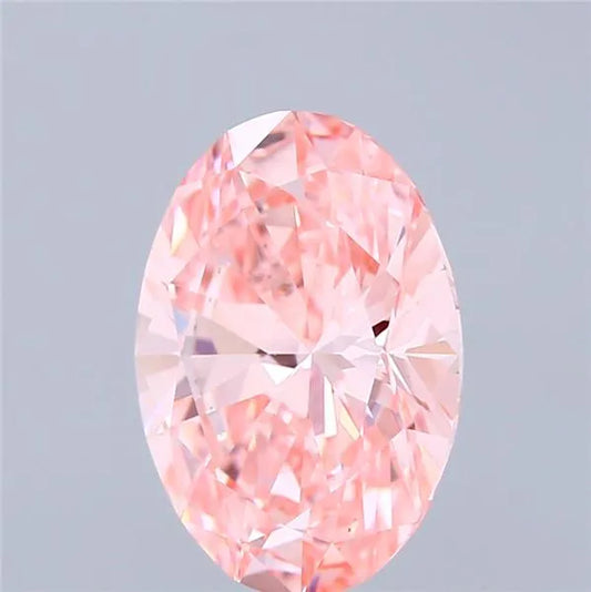 Diamant ovale de 2,65 ct (couleur rose vif fantaisie, pureté VS1, certifié IGI)