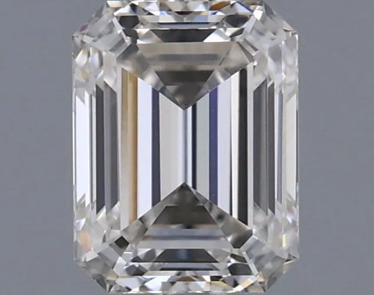 0,54 ct Smaragd, im Labor gezüchteter Diamant (Farbe H, Reinheit VS1, IGI-zertifiziert)