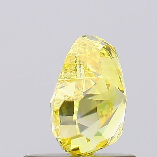 Lab-Grown Heart Diamond - 1.02 Carats, Fancy Vivid Yellow Color, VVS2 Clarity - Certified by IGI - Report Number: LG631429172
