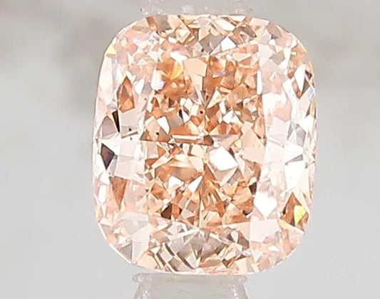 Diamant de laboratoire modifié taille coussin de 1,02 ct (couleur rose brunâtre intense fantaisie, pureté VS2, certifié IGI)