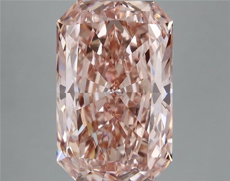 Lab-Grown Radiant Diamond - 7.42 Carats, Fancy Vivid Pink Color, VS1 Clarity - Certified by IGI - Report Number: LG617472307