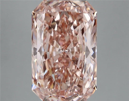 Lab-Grown Radiant Diamond - 7.42 Carats, Fancy Vivid Pink Color, VS1 Clarity - Certified by IGI - Report Number: LG617472307